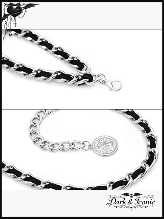 Layered Leather Body Chain Belt Waist Chain for Dress Jeans